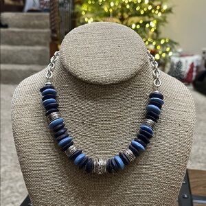 Brighton Silver and Navy Necklace